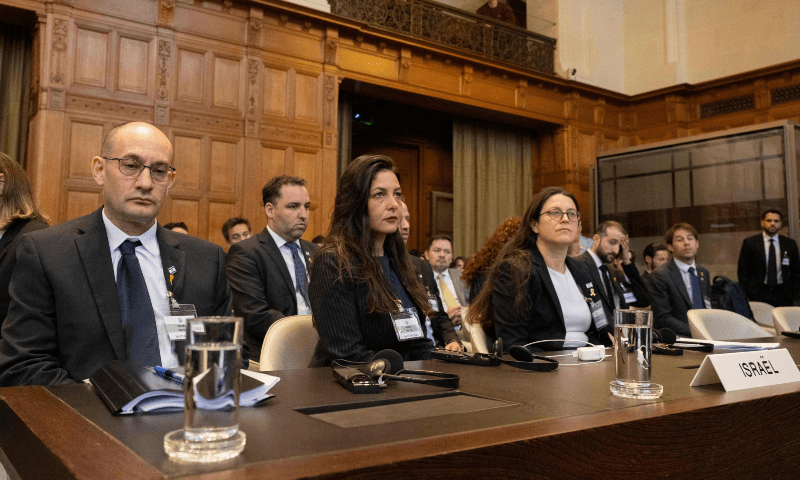  Israel&rsquo;s deputy Attorney General for International Law Gilad Noam (L), Principal Deputy Legal Adviser of the Ministry of Foreign Affairs of Israel Tamar Kaplan Tourgman and Legal Adviser at Israeli Embassy to the Netherlands Avgail Frisch Ben Avraham attend an ICJ session in The Hague, on May 17. &mdash; AFP 