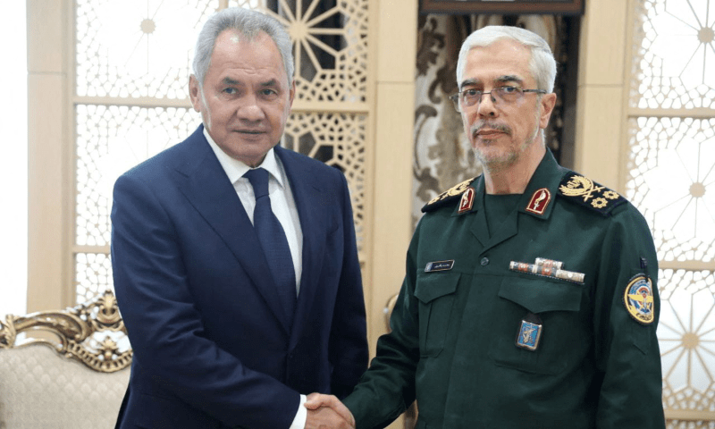  Iranian Armed Forces Chief of Staff, Major General Mohammad Bagheri, meets with Russian Security Council&rsquo;s Secretary Sergei Shoigu in Tehran, Iran on Aug 5, 2024. &mdash; Reuters 
