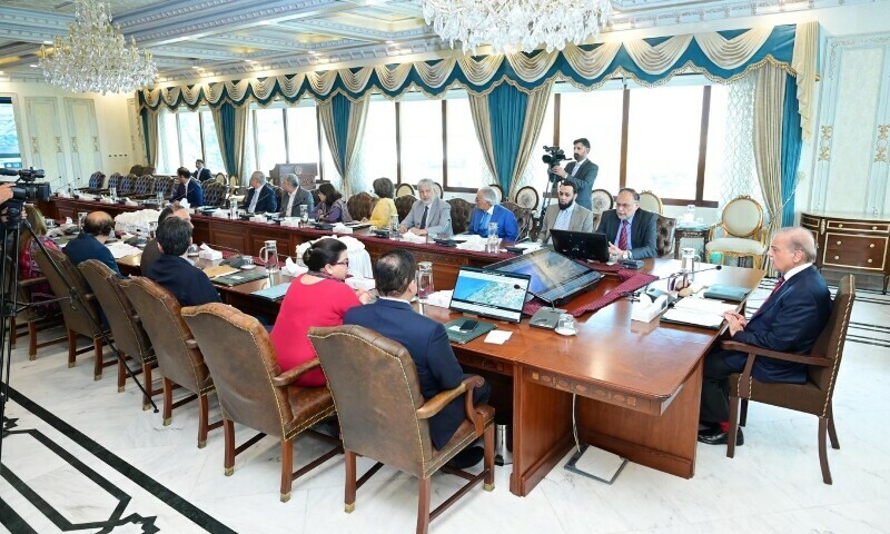Islamabad: PM Shehbaz Sharif chairs a meeting on relief activities for Gaza and Lebanon. &mdash; PID