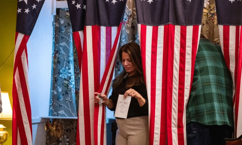 The very first polls in the US opened at midnight in the remote, unincorporated New Hampshire township of Dixville Notch. &mdash; AFP