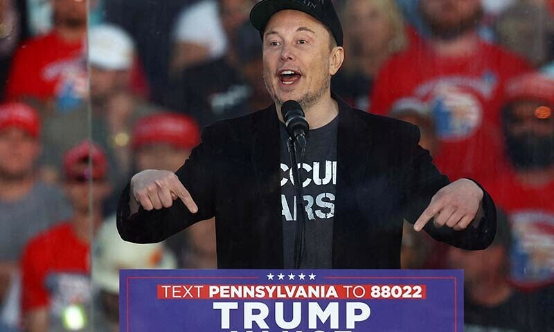 Tesla CEO and X owner Elon Musk speaks during a rally for Republican presidential nominee and former US president Donald Trump, at a rally in Butler, Pennsylvania in this file photo from October 2024. — Reuters
