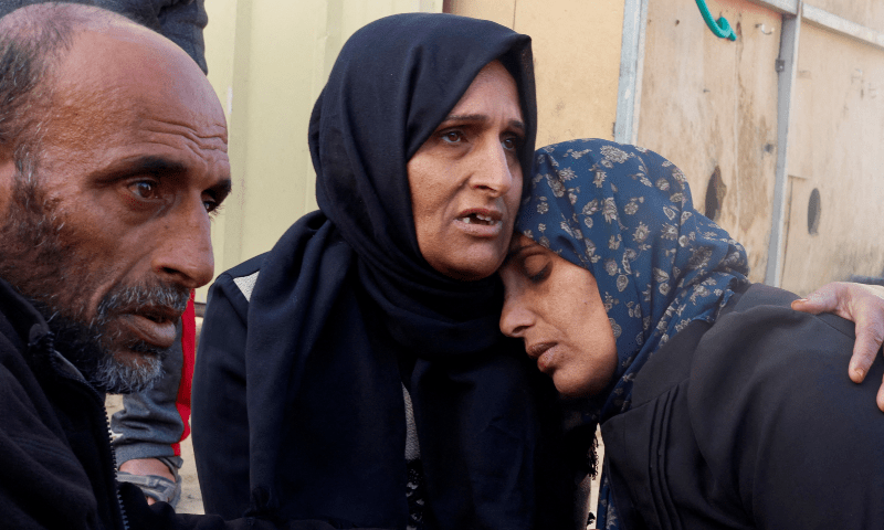 People mourn Palestinians killed in an Israeli strike, at Nasser hospital in Khan Younis in the southern Gaza Strip on Dec 5, 2024. — Reuters
