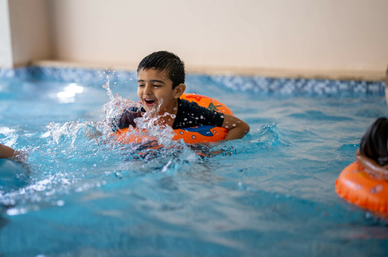 A dedicated pool area for students.