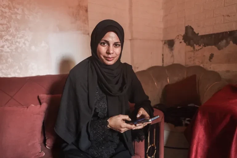  Madleen Kulab, Gaza&rsquo;s only fisherwoman, after whom the ship with aid was named. &mdash; Abdelhakim Abu Riash/Al Jazeera 