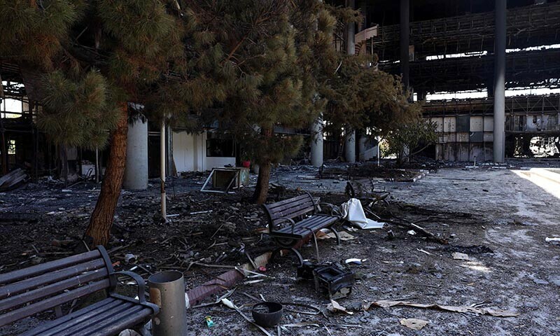 This picture shows the heavily damaged building of the Islamic Republic of Iran Broadcasting on June 19 after it was hit a few days earlier in an Israeli strike. &mdash; AFP