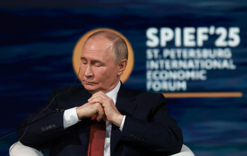  Russia&rsquo;s President Vladimir Putin attends a plenary session of the St Petersburg International Economic Forum in Saint Petersburg, Russia, June 20. &mdash; Reuters 