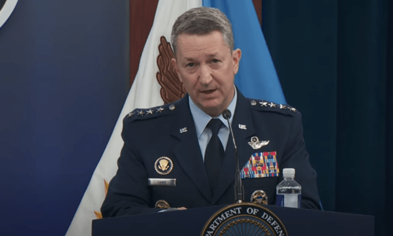 Chairman of the US Joint Chiefs of Staff Dan Caine addresses a media briefing on US attacks on Iran’s nuclear facilities in Washington, on June 22, 2025. — screengrab via Fox News YouTube