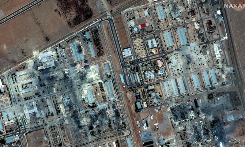 This handout satellite picture provided by Maxar Technologies and taken on June 22 shows damage after US strikes on the Isfahan nuclear enrichment facility in central Iran. &mdash; AFP