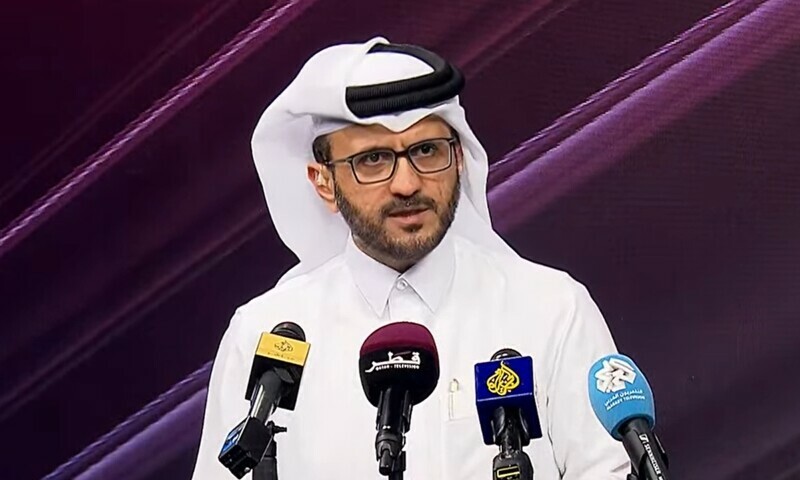 Qatari foreign ministry spokesperson Majed Al Ansari addresses a press conference in Doha on June 23. &mdash; Screengrab via YouTube/Al Jazeera English