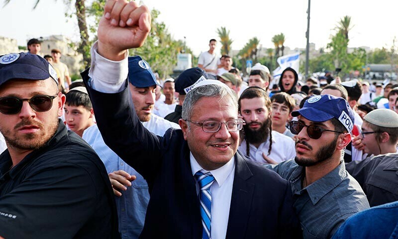 Israeli National Security Minister Itamar Ben-Gvir walks to visit the Damascus Gate to Jerusalem&rsquo;s Old City, as Israelis mark Jerusalem Day, in Jerusalem on May 26, 2025. &mdash; Reuters/File