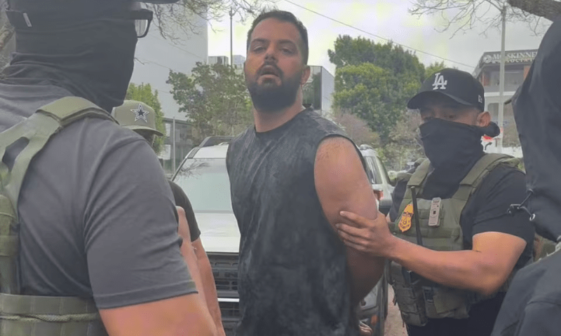Federal law enforcement officers detain an Iranian man in Los Angeles, California, US on June 24, 2025 in this screengrab taken from a social media video. &mdash; Reuters