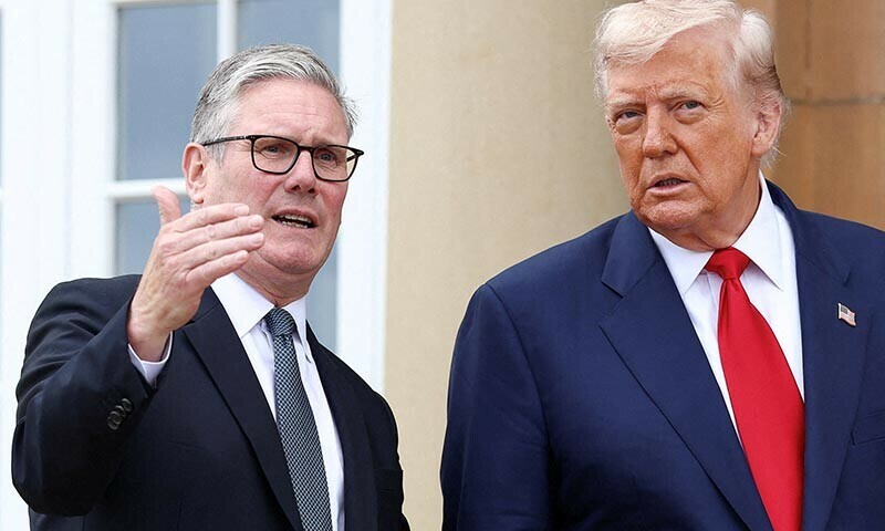 US President Donald Trump meets with British Prime Minister Keir Starmer at Trump Turnberry golf course in Turnberry, Scotland, Britain, July 28, 2025. &mdash; Reuters