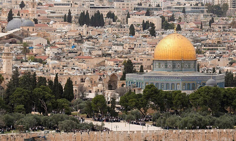 A general view of Al-Aqsa compound, also known to Jews as Temple Mount, as Muslim worshippers attend the last Friday prayers of the holy fasting month of Ramadan, in Jerusalem, March 28, 2025. &mdash; Reuters/File