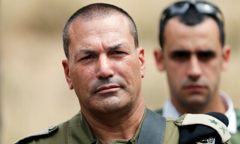 Israeli chief of staff Eyal Zamir looks on as he stands near the Israel-Gaza border in the southern kibbutz of Nahal Oz on April 20, 2018. — AFP/File