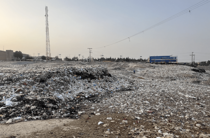 Waste disposal site in front of BMC