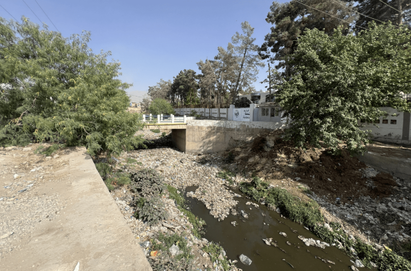 The city’s nullah runs outside the Balochistan environment department