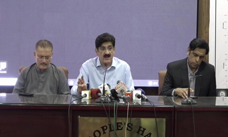  Sindh CM Murad address media briefing in Karachi on Sept 1, 2025. &mdash; DawnNewsTV 