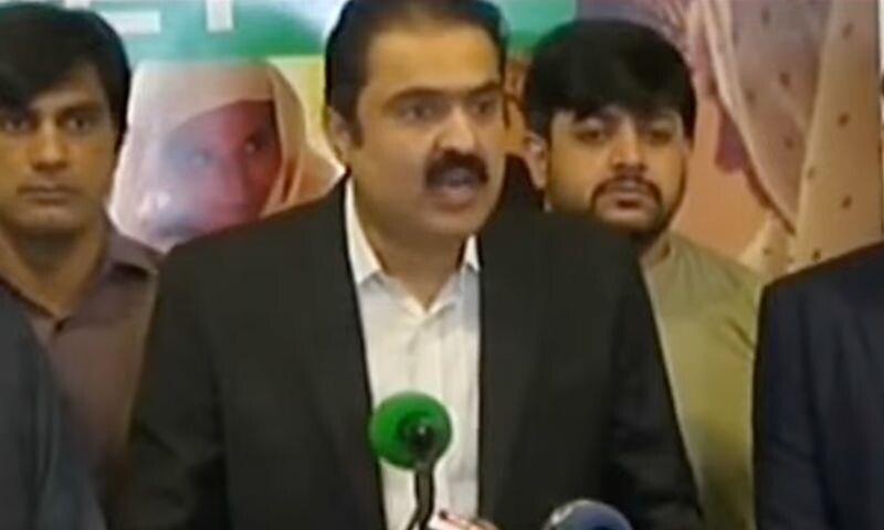PDMA Director General Irfan Ali Kathia speaks during a media briefing in Lahore. &mdash; DawnNewsTV