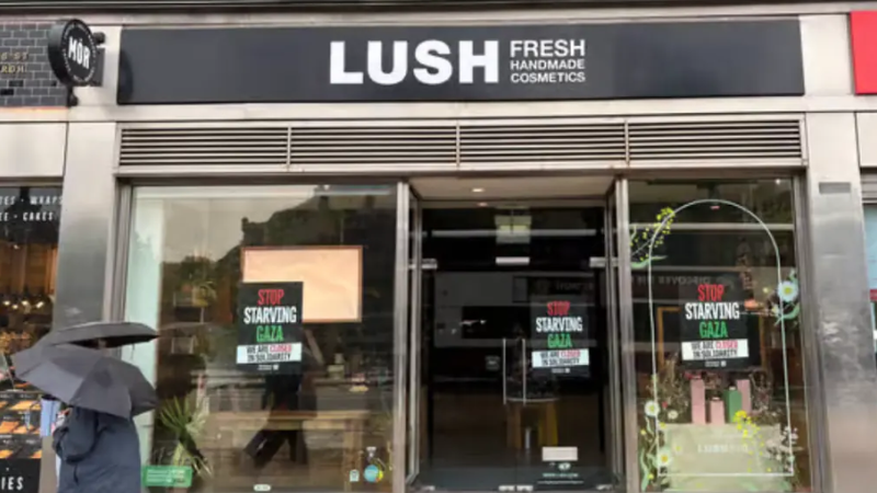 Lush Cosmetics shuts down UK stores, factories and website to protest starvation of Gaza