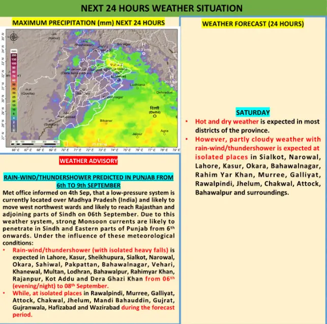  Screengrab from PDMA Punjab&rsquo;s flood fact sheet.&mdash; via Imran Gabol 