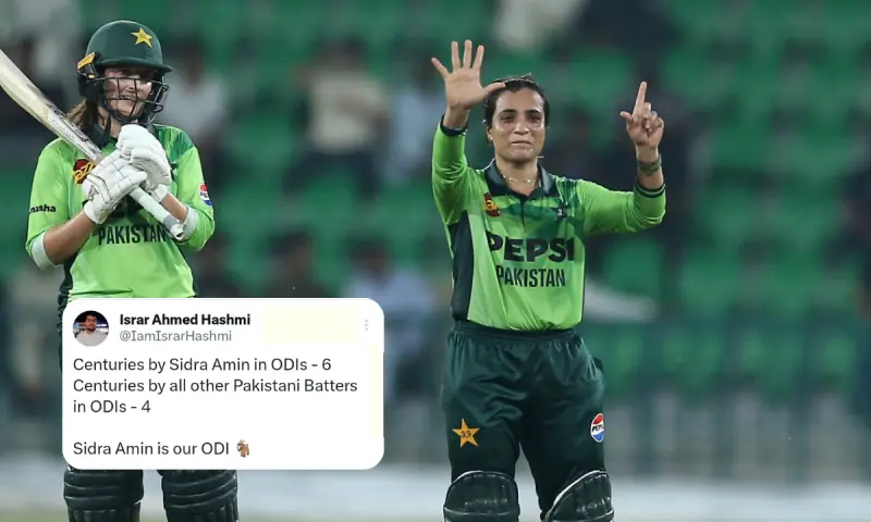 Sidra Amin is the first Pakistani woman to score consecutive ODI centuries and the internet can’t keep calm