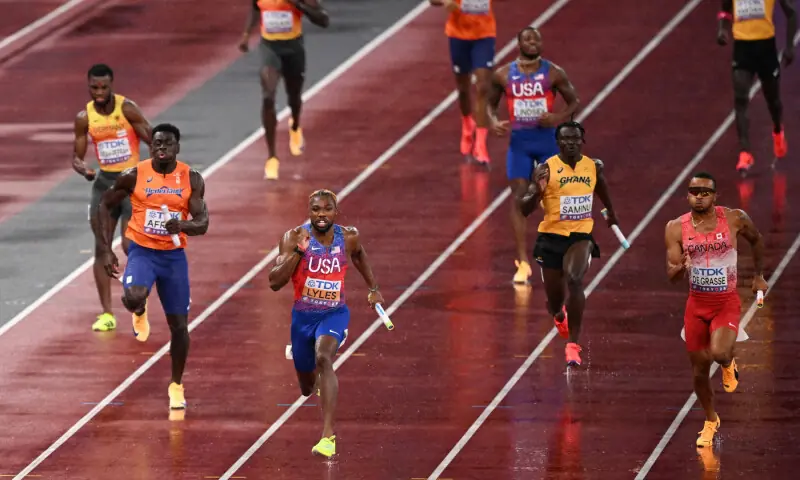 American track stars bid golden farewell to World Athletics Championships