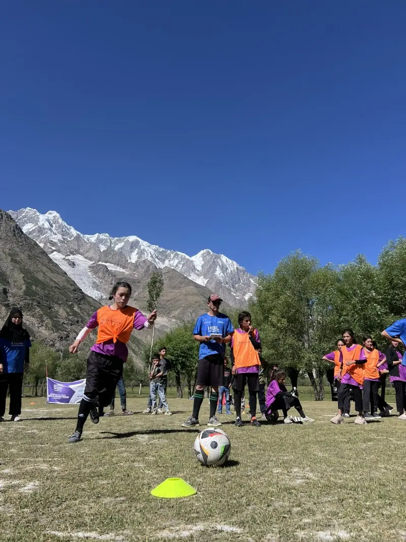    Girls who dream of playing football with proper kits on a grassy field fulfil their dreams | Photo by the writer   