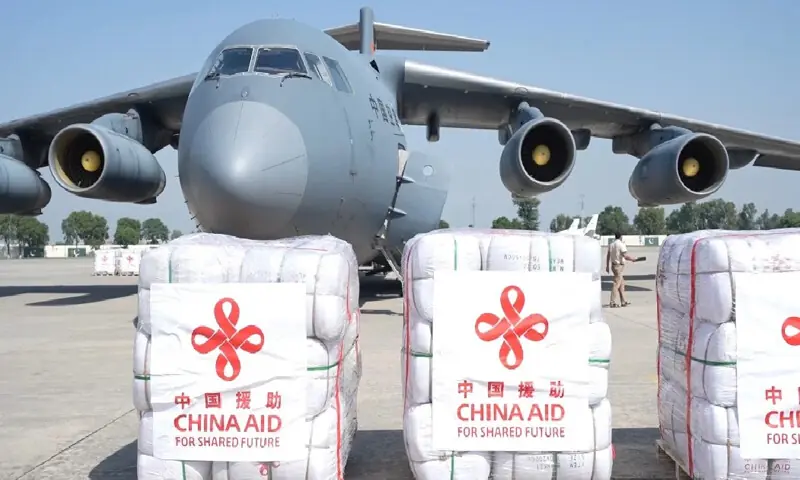 چین سے سیلاب زدگان کیلئے امدادی سامان لے کر دو جہاز پاکستان پہنچ گئے