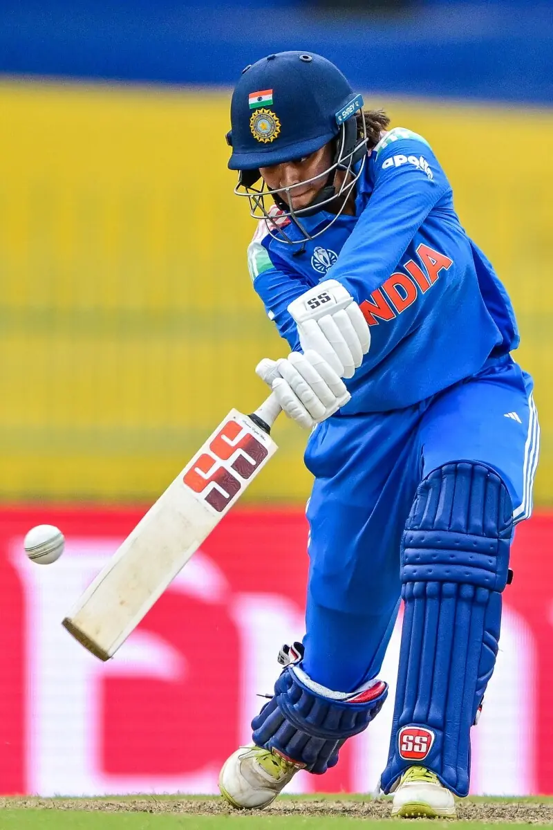 India’s Harleen Deol plays a shot during the ICC Women’s Cricket World Cup 2025 one-day international (ODI) match between India and Pakistan at the R. Premadasa International Cricket Stadium in Colombo on October 5, 2025. — AFP
