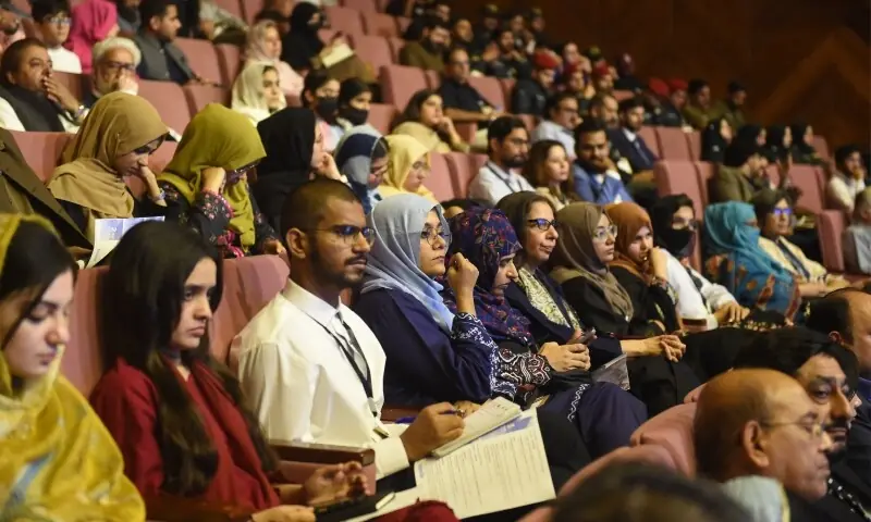Attendees listen with rapt attention during the Breathe Pakistan conference in Lahore. — Murtaza Ali / White Star