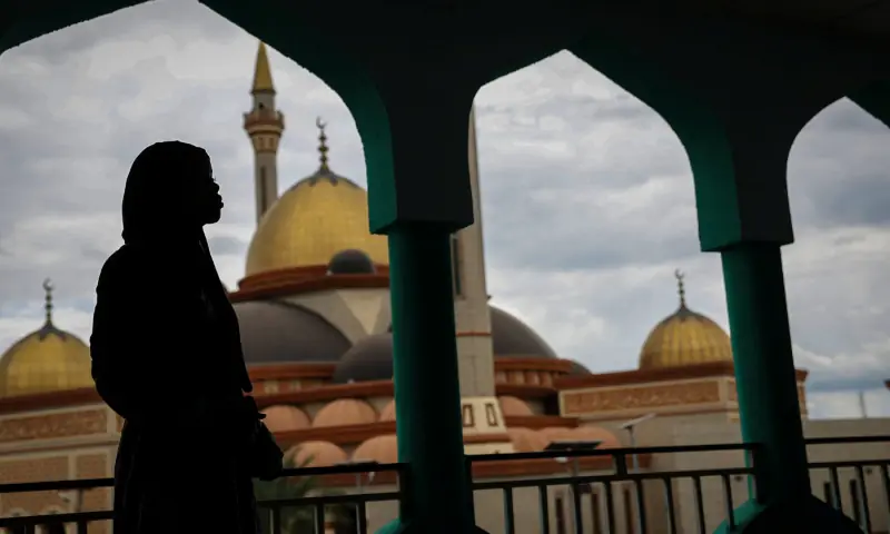 Maryam Muhammed, 17, of Model Queens Football Academy, prepares for Friday Jumat Prayers at the Ilorin Central Mosque in Oja-Oba Ilorin, Kwara State, Nigeria on September 26, 2025. — Reuters