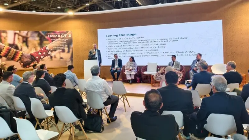 <em>At the Congress, IUCN Pakistan hosted a dedicated pavilion session to present the country’s biodiversity conservation success stories.</em>