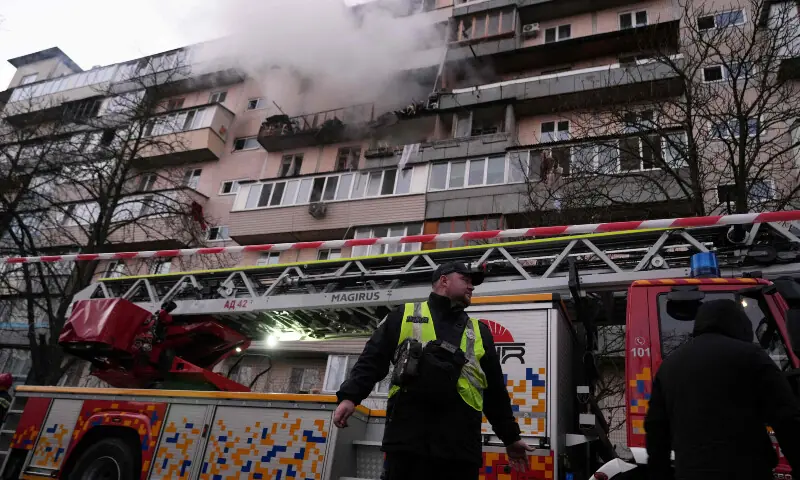 Six killed in massive Russian attack on Kyiv