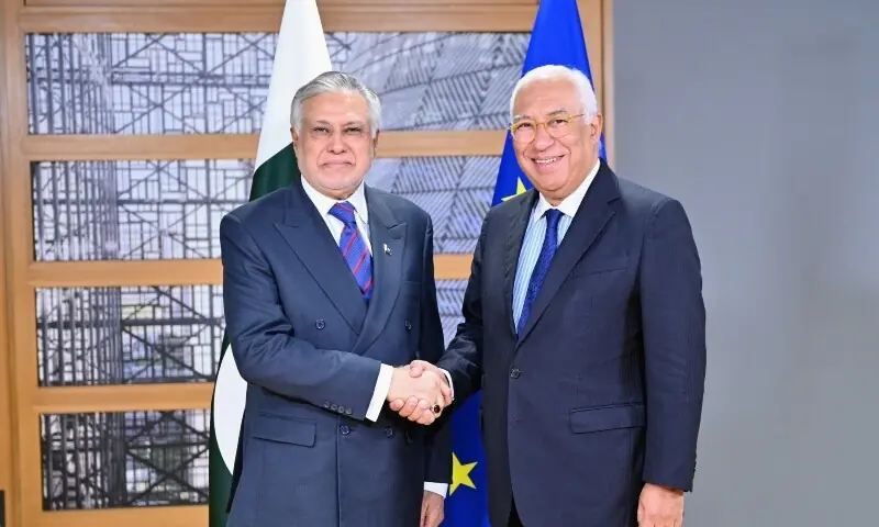 FM Dar holds talks with EU Council president on GSP Plus status