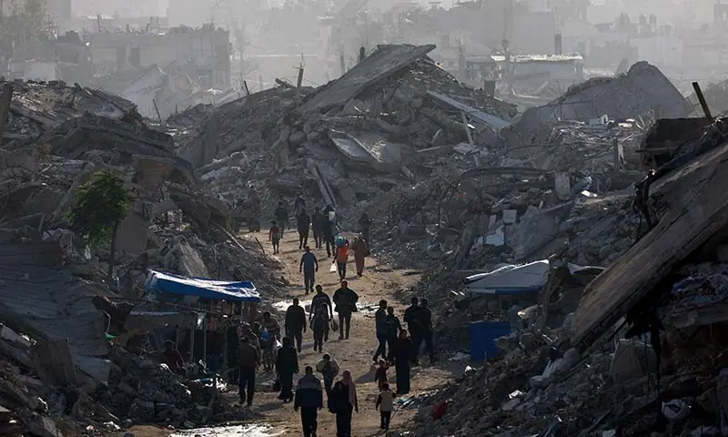 Aftermath of Israeli airstrikes in Gaza