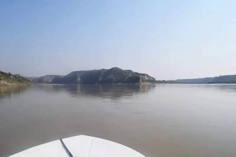Soan River on the right merges with Indus River on the left