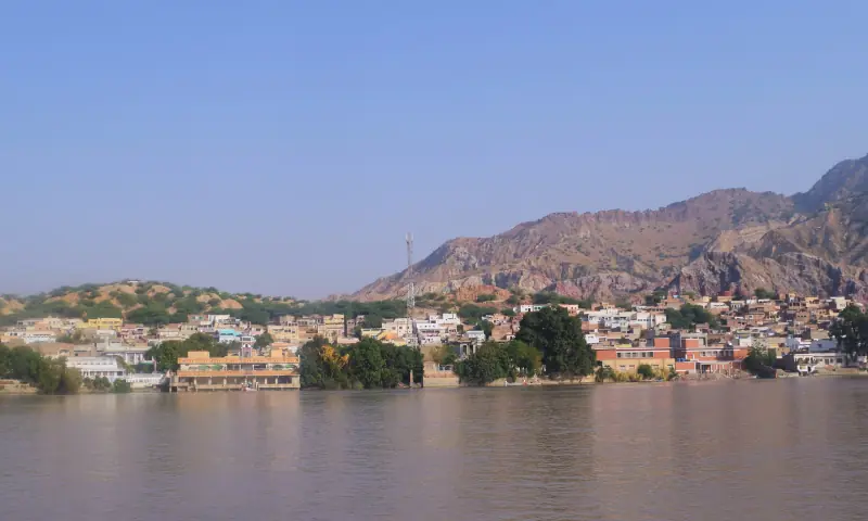 Kalabagh town on the river