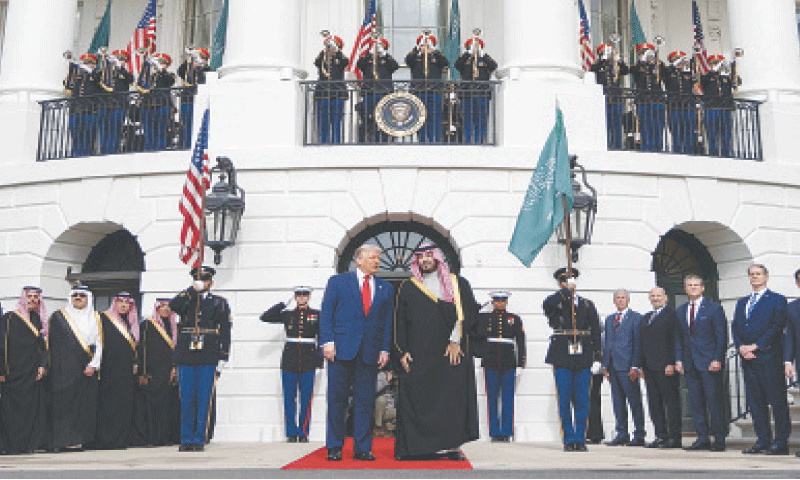 Trump welcomes MBS with defense deal