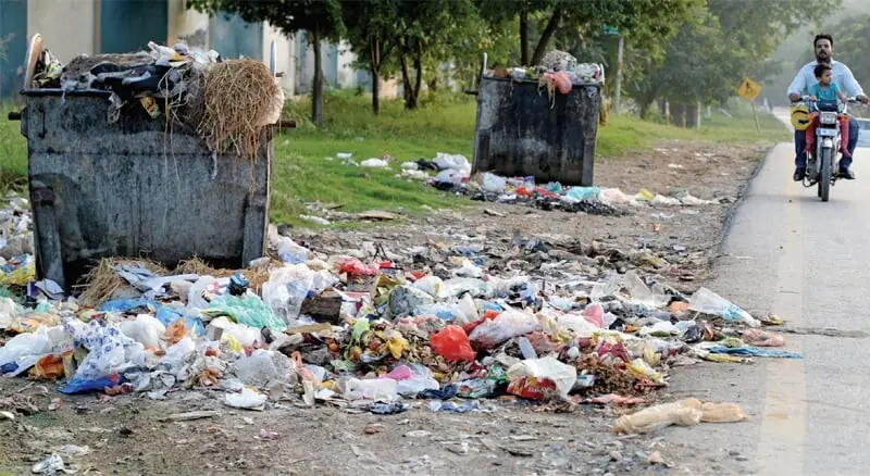 Lack of cleanliness leads to piles of garbage in Islamabad’s rural areas