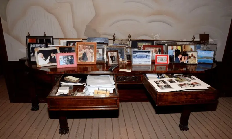 A view of drawers and framed photos shown in Jeffrey Epstein&rsquo;s Manhattan home are seen in this image released by the Department of Justice in Washington, DC, US, on December 19, 2025 as part of a new trove of documents from its investigations into the late financier and convicted sex offender Jeffrey Epstein. &mdash;Reuters