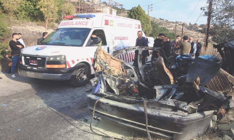 Three killed in Israeli strike on vehicle in Lebanon