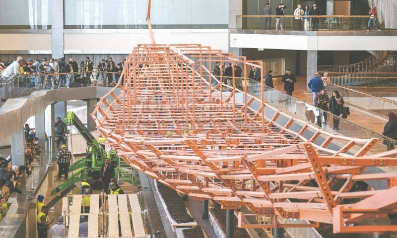 Egypt’s Grand Museum begins live restoration of ancient boat