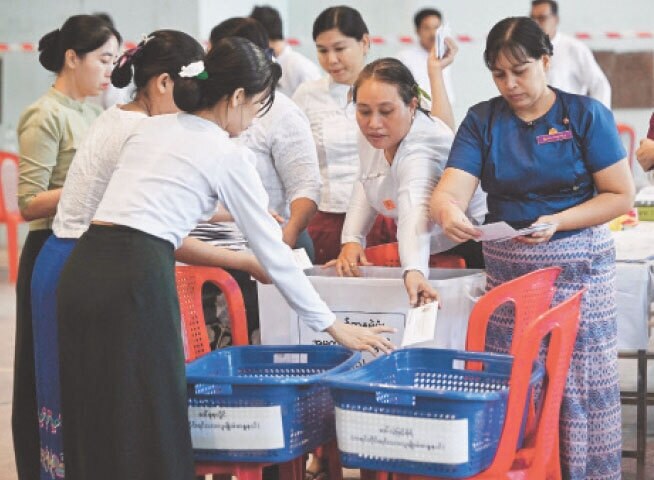 Myanmar junta stages election after five years of civil war