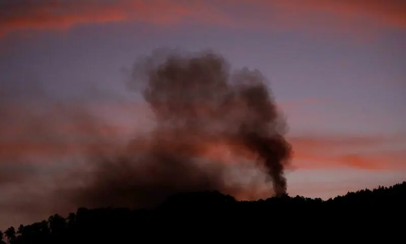 Smoke rises near Fort Tiuna, after U.S. President Donald Trump said the U.S. has struck Venezuela and captured its President Nicolas Maduro, in Caracas, Venezuela, January 3, 2026. &mdash; Reuters