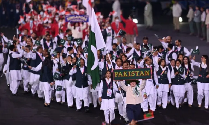  Pakistan at the opening ceremony of the 2022 Birmingham Commonwealth Games. &mdash; Photo via A Sports 
