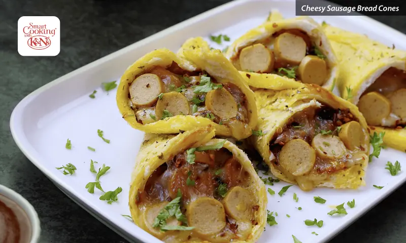 K&N’s SmartCooking Recipes: Cheesy Sausage Bread Cones
