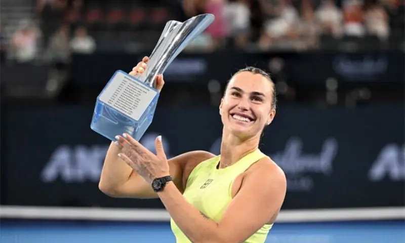 Sabalenka downs Kostyuk to claim Brisbane crown