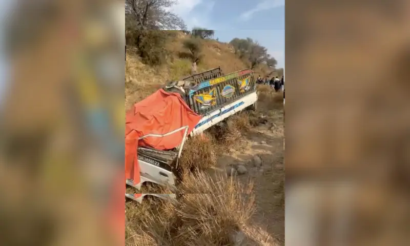 4 die as mini truck plunges into ravine in Mirpur