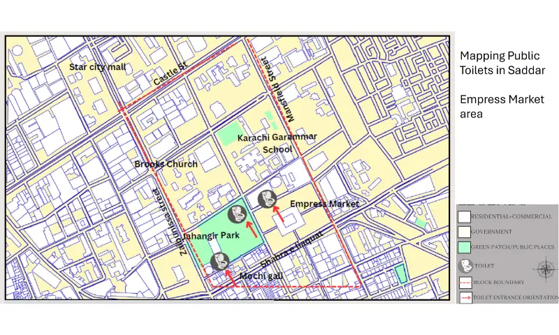  Mapping public toilets in Empress Market area 
