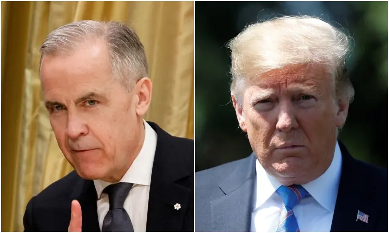 Canada’s Carney links Trump’s new tariff threat to North American trade deal review